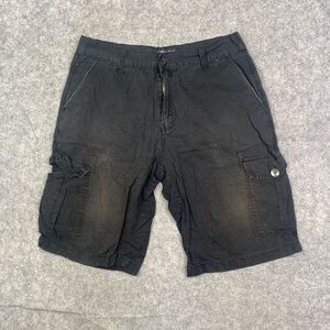 Vintage SouthPole Ripstop Cargo Shorts Black Baggy Skater Faded Y2K Rap Men 34